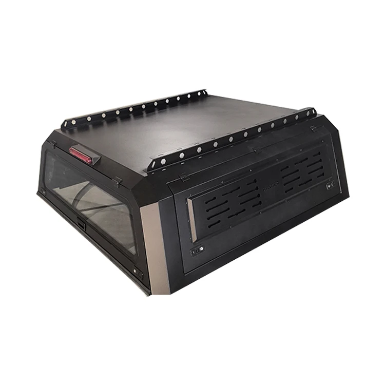 

Aluminum Alloy Truck Topper Manual Retractable Pickup Truck Canopy with Locking Hinged Waterproof Tailbox Function