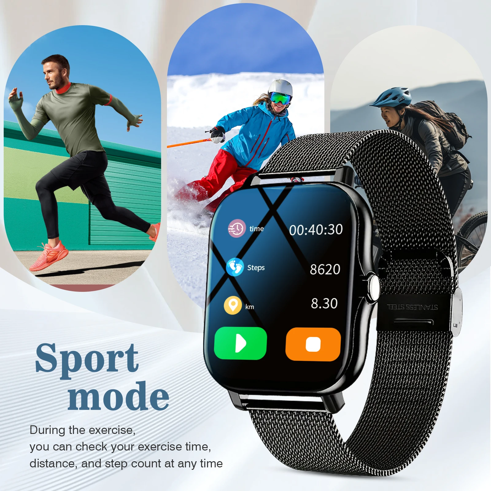 The latest smart watch in 2025, unisex, sports smart watch, supports wireless calls, sports fitness, Android iOS mobile phones