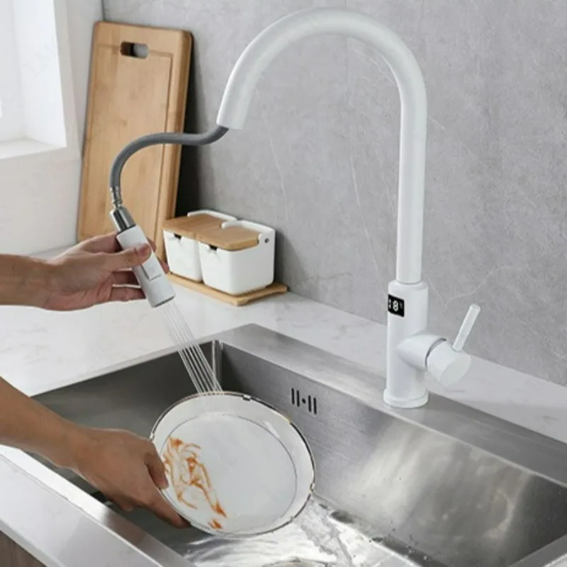 

Pull Out Kitchen Faucets Touch Sensor 360 Rotation Kitchen Mixer Tap Single Lever Mixer Tap Kitchen Sink Cold Hot Water Tap