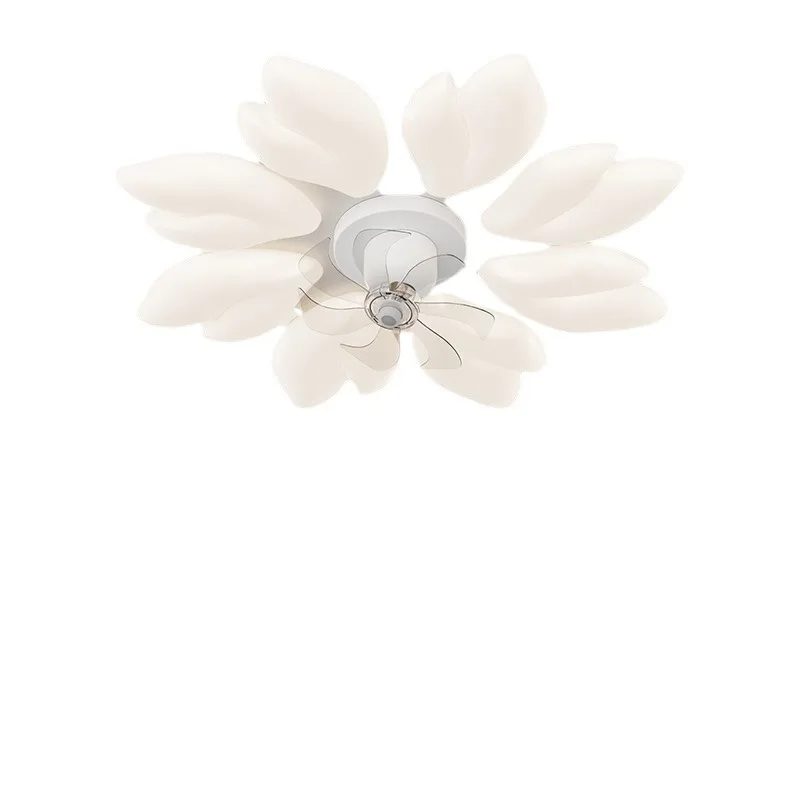 

Modern Nordic Ceiling Light Lamps Cozy Home Master Bedroom Full Spectrum Cream Flower Living Room Fan Light AC Motor LED Source