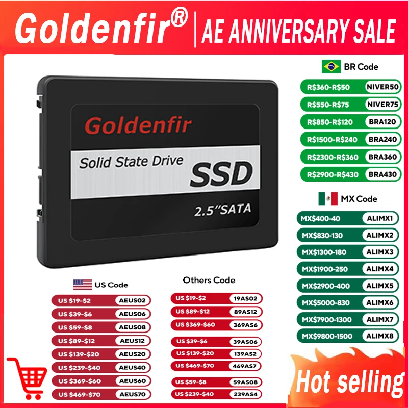 Goldenfir 2.5 Inch Solid State Drive Harde Schijf 2Tb 1Tb 960Gb 512Gb 256Gb 128Gb 480Gb 120Gb 360Gb Interne Harde Schijven