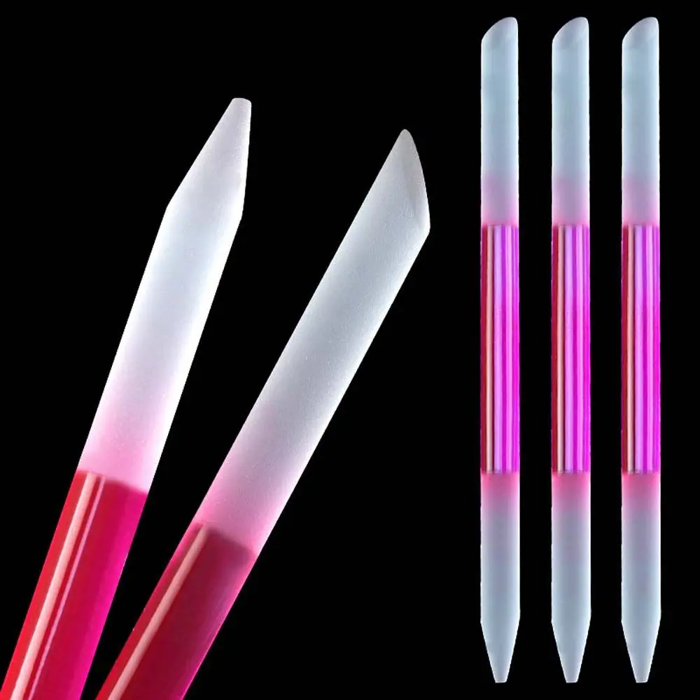 Nail Polishing Non-slip Gradient color Nail Art Tools Double Sided Nail File Glass Cuticle Pusher Cuticle Remover Pedicure Tool