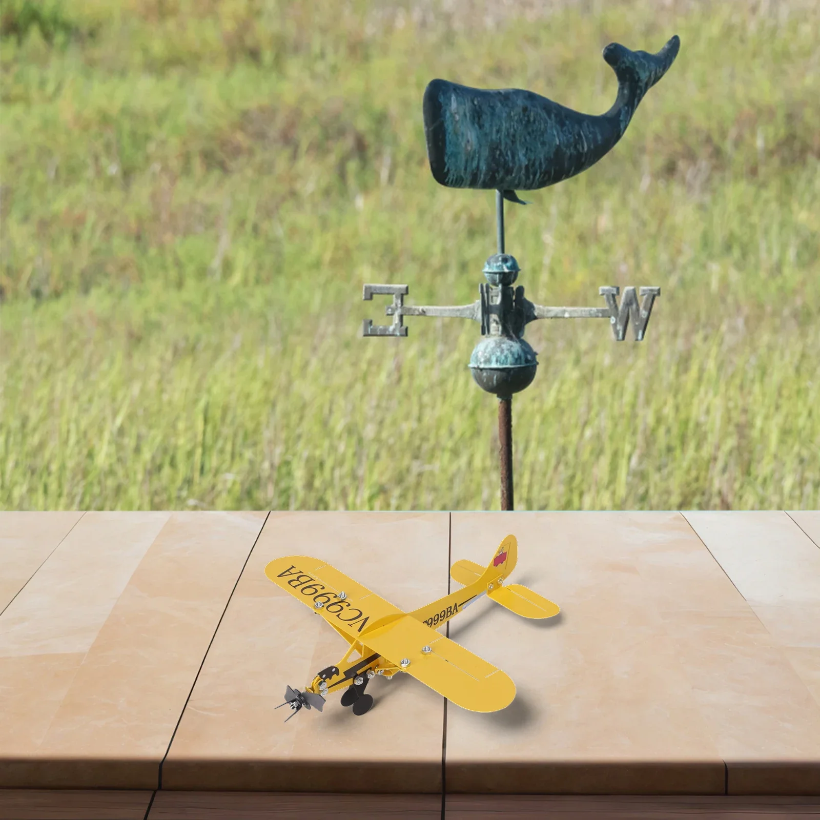 

Airplane Souvenir Garden Decor Unique Outdoor Decor Weather-resistant Material Anti-rust Coating Easy Installation