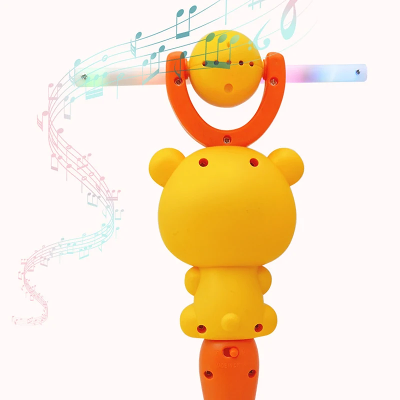 Kinder Licht emittierende Spielzeug Cartoon niedlichen Tiger kreative bunte spinnende Windmühle Spielzeug mit Musik Lichter Zauberstäbe Kinder Geschenke