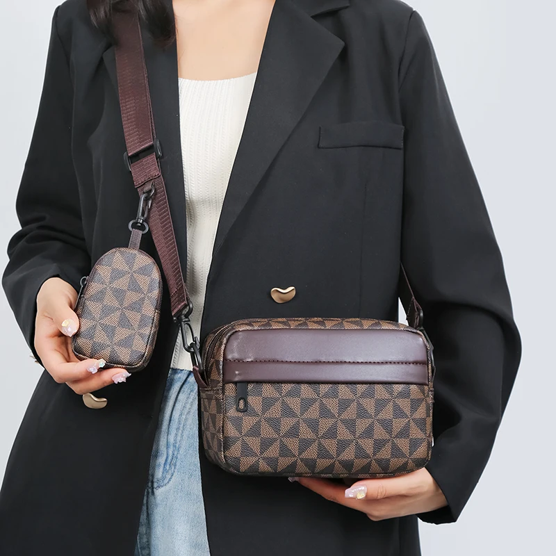 Colorblock-Umhängetasche – trendige Patchwork-Umhängetasche (Mini-Handytasche für Damen) – Detail 7