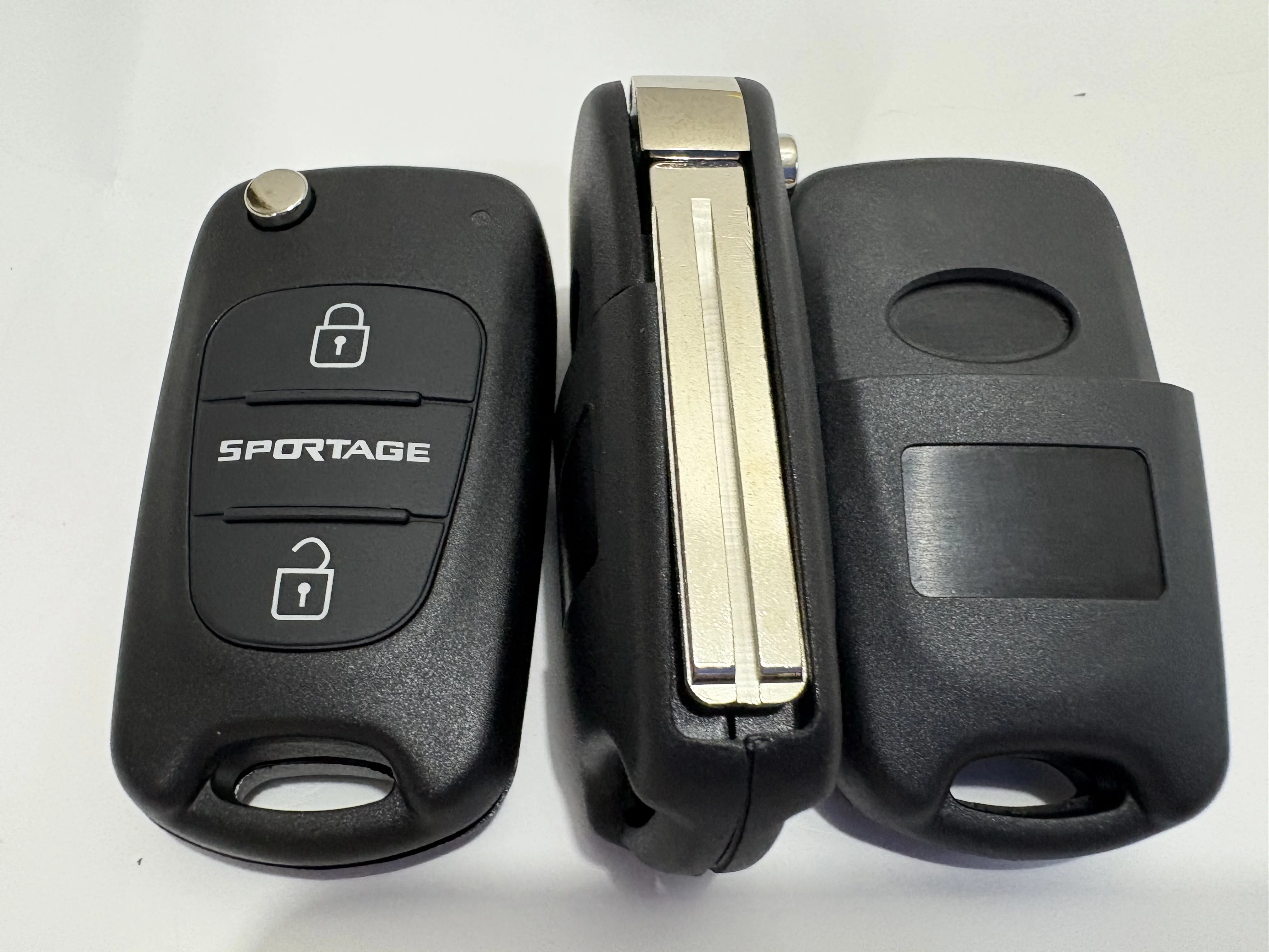 1PC New Replacement For KIA Picanto RIO Solaris Sportage 3 Buttons Car Key FOB Remote Case Shell Flip Blank Uncut Blade No Logo