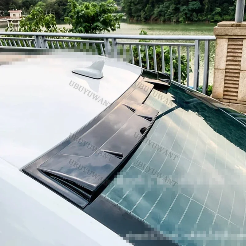 Fit For Audi A4 B9 Roof Lid Spoiler Wing Glossy Black / CABRON COLOR 2017 2018 2019 2020 2021 2022 2023