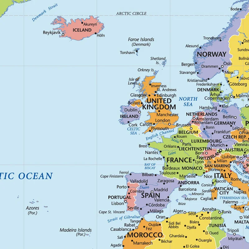 Duża mapa świata w języku angielskim Składane włókniny Tło Dekoracja ścienna salonu Artykuły biurowe edukacyjne