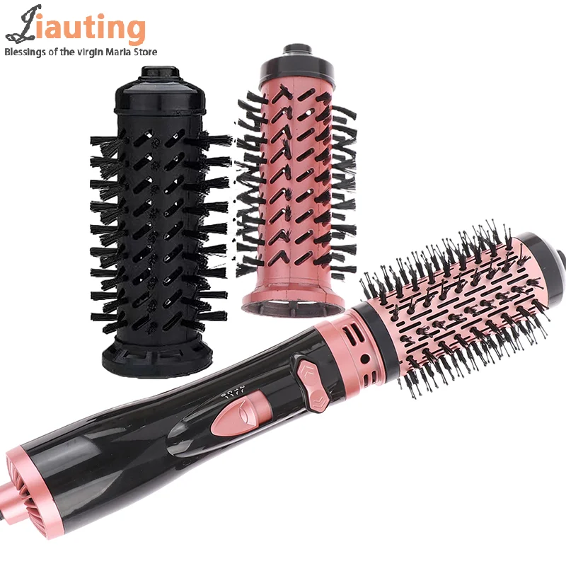Hair Dryer Brush 2 In 1 Hot Air Spin Brush Curling Straightening Styling Auto-Rotating Ionic Round Blow Hair Dryer Volumizer