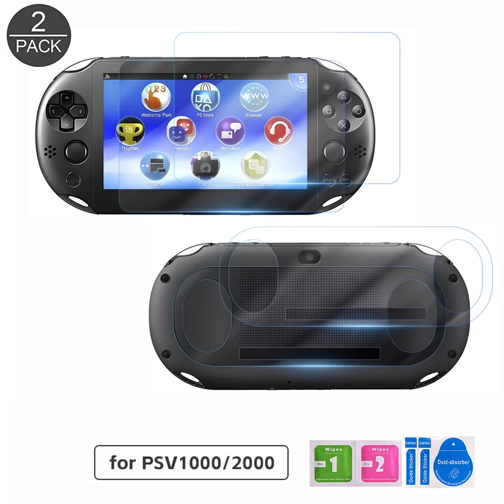 2 pcs Premium Screen Protector for Sony PSV 1000 PS Vita Tempered Glass Clear Full HD Cover for PSV 2000 Protective Film