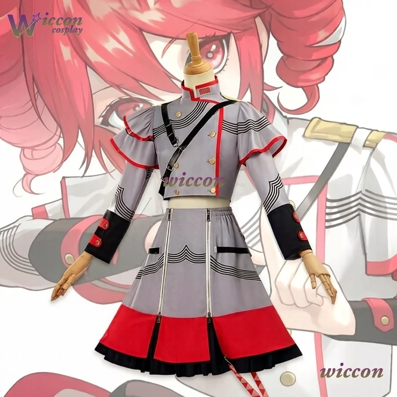 

Kasane Teto Cosplay Kit – Virtual Singer Anime Costume Set, Detailed Military-Style Uniform for Cosplay Events & Stage