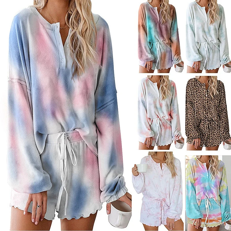 Women's Pajama Set Nightwear Loungewear Matching Set Sleepwear Tops and Pants
