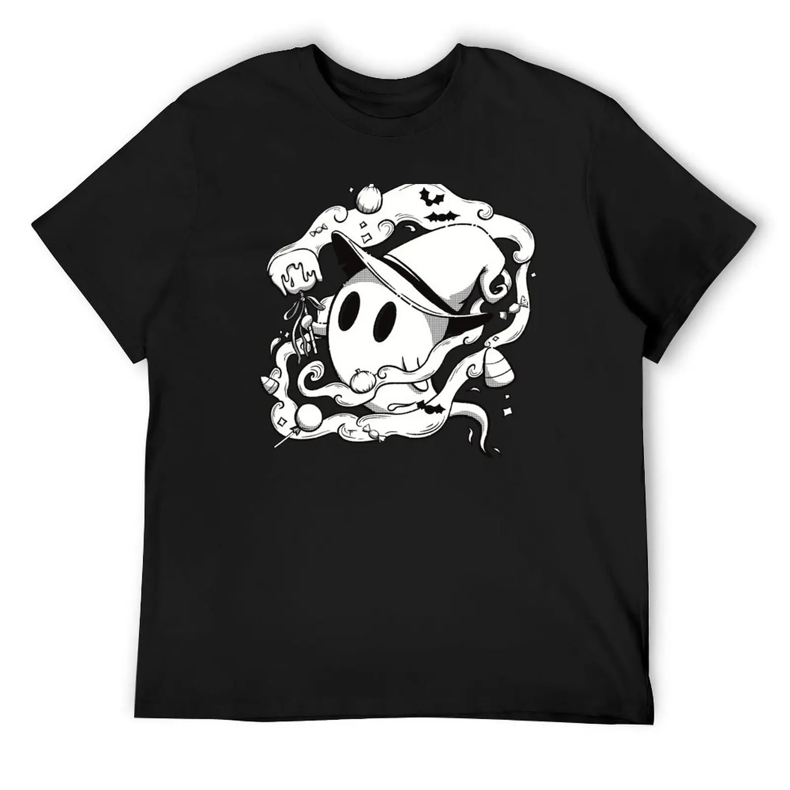 Sweet Halloween Magic ~ Line Art T-Shirt blacks Short sleeve tee anime figures men t shirts