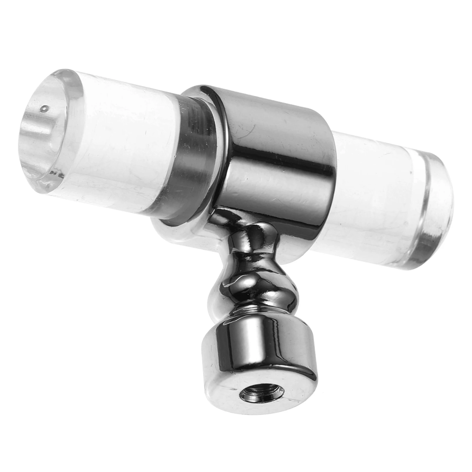

Acrylic T Drawer Knobs Clear Cabinet Pulls 50mm Single Hole Chrome Furniture H les Closet Acrylic H les Hardware
