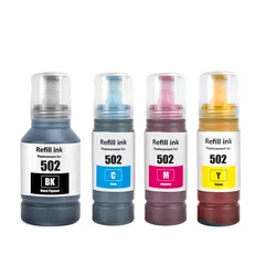 502 Premium Refill Ink for Epson 502 Ecotank ET-2700 ET-2750 ET-2760 ET-2850 ET-3700 ET-3710 ET-3750/ET-3760  Printer