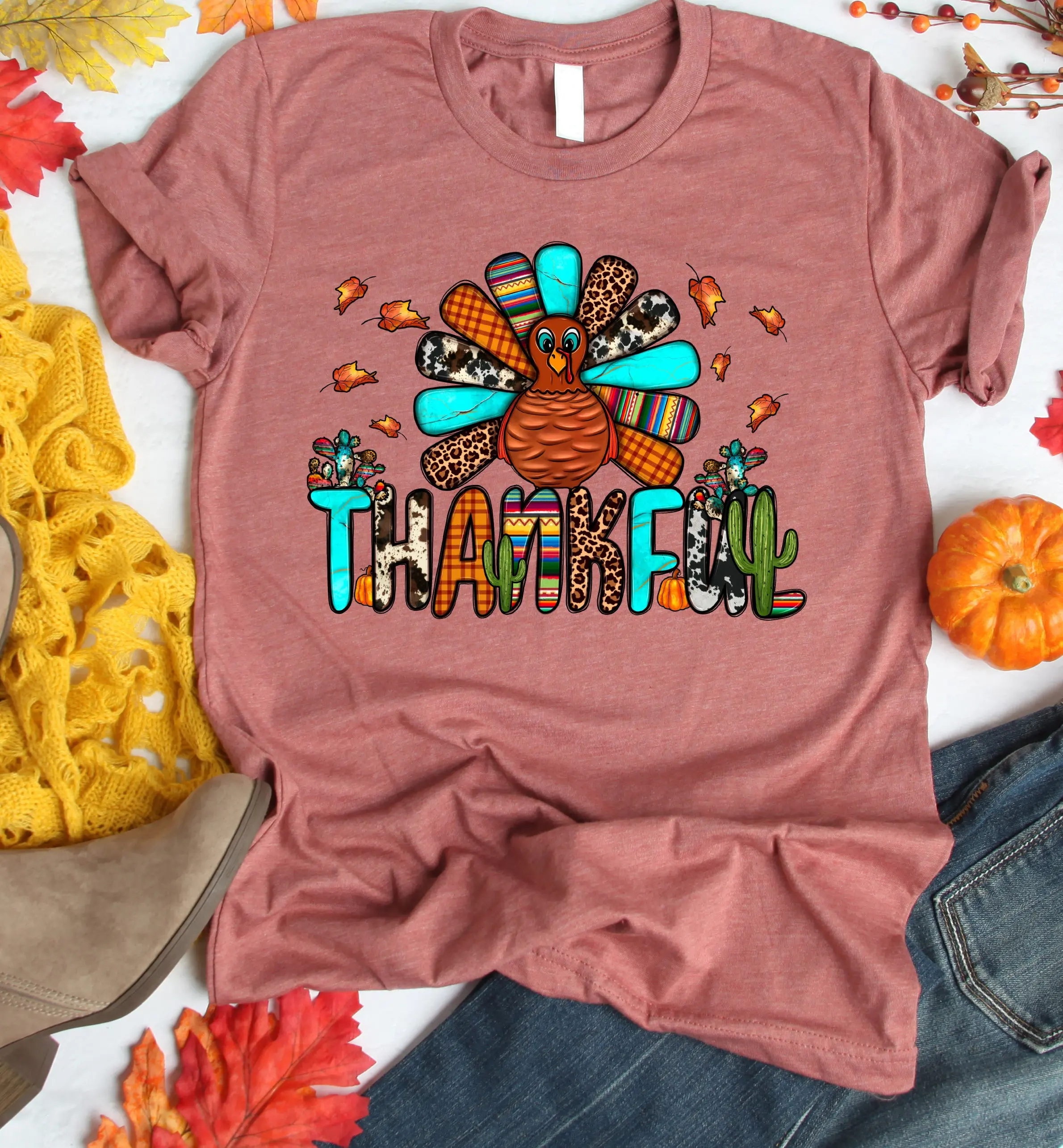 Thankful T Shirt Thanksgiving Fall Pumpkin Its Yall Happy Hello Chicken