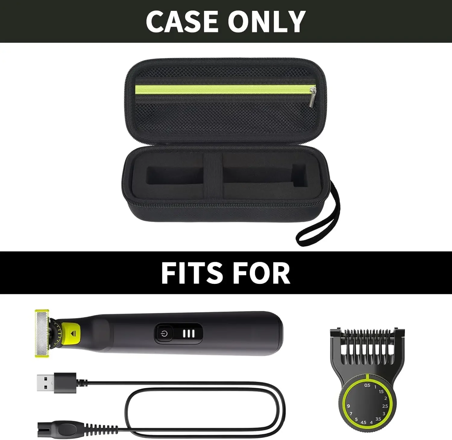 Storage Bag Compatible with Philips Norelco OneBlade QP6531/70, QP6531/70, QP6530/70, QP6510/70, QP6530/80, QP6550 （Case Only)
