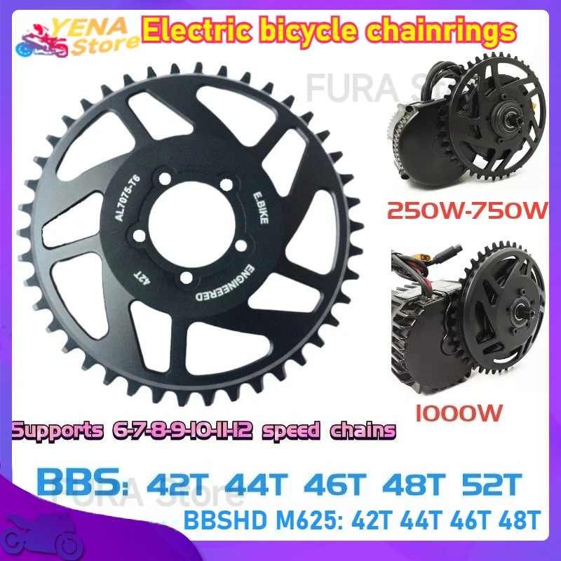 

Electric bicycle chain links and electric bicycle sprockets 32-52T are suitable for Bafang bbs01,BBS02,BBSHD M625 aluminum discs