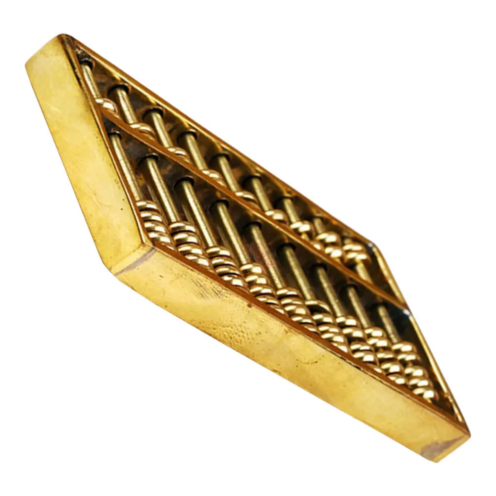 

5pcs 5 Count Brass Decoration Retro Abacus Chinese Golden Decorative Statue Figurines