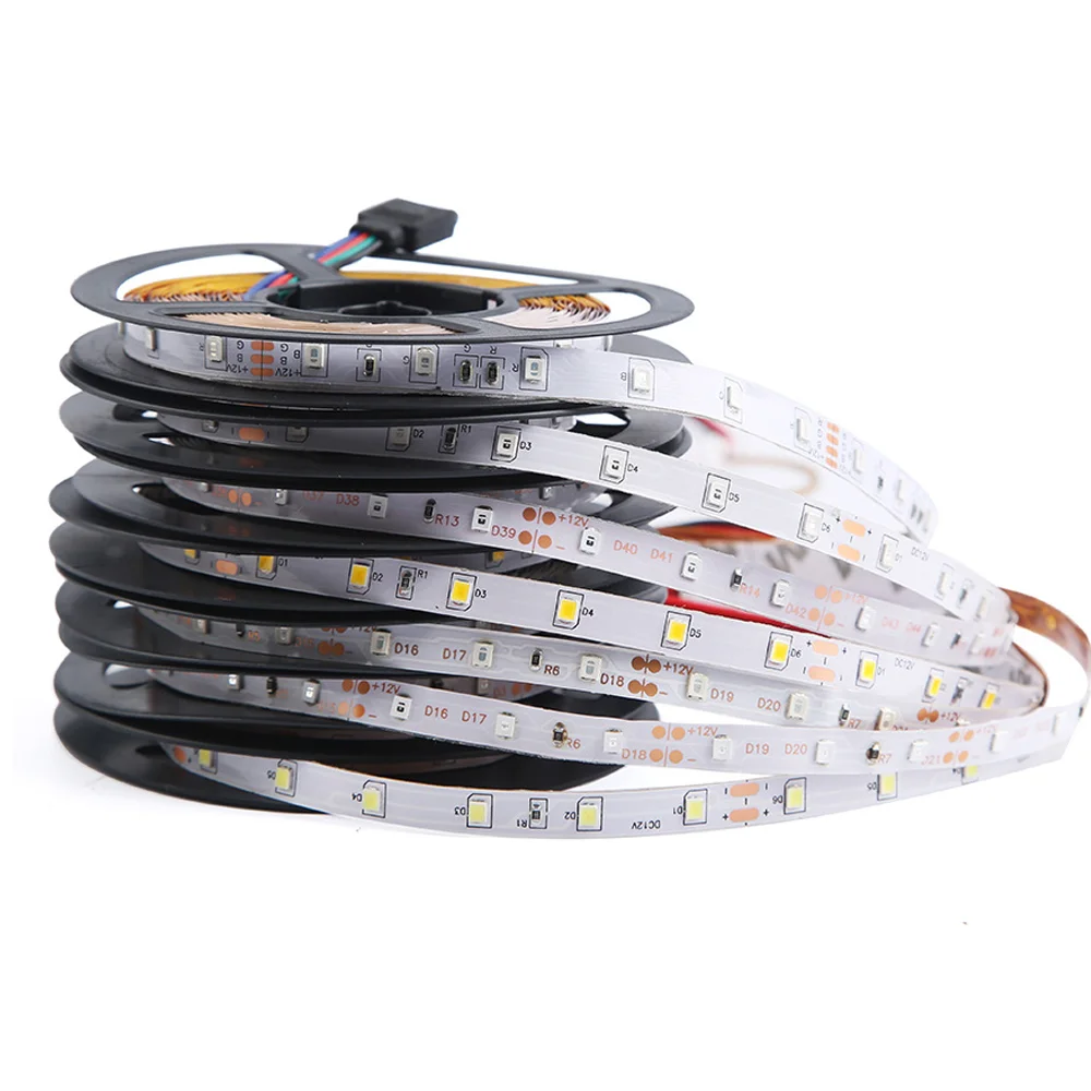 5M LED Strip DC 12V 2835 60 Lamp Beads Waterproof IP65 Flexible LED Light Strip 12V RGB Tape For Bedroom Decor Indoor Lighting