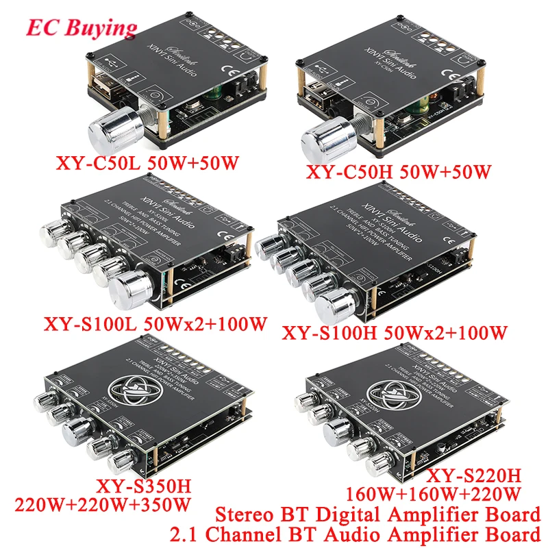 XY-S350H 220Wx2+350W S220H C50L C50H S100L S100H 50Wx2+100W 2.1 TPA3251 Bluetooth-compat BT Audio Digital Power Amplifier Board