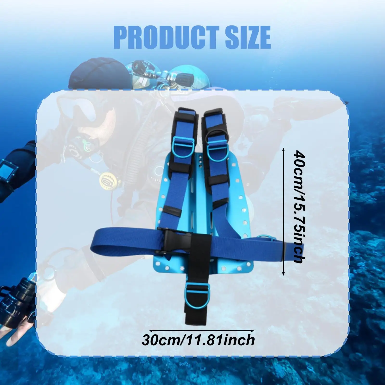 Aluminum Alloy Diving BCD Backplate Harness Lightweight Scuba Diving Gear Accessory for Technical Diving Equipment view 6