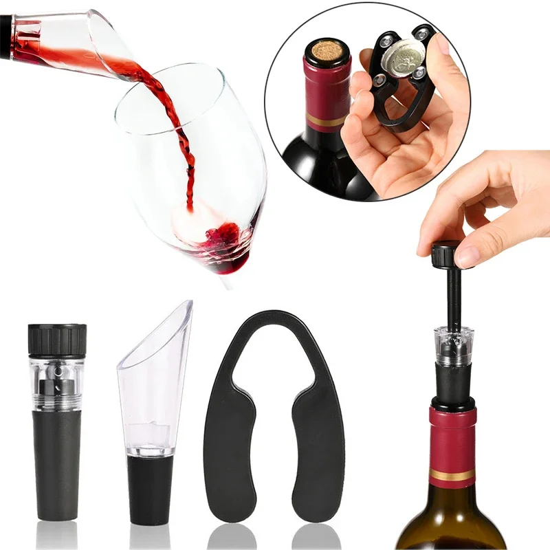 

3pcs Wine Accessories Set includes Foil Cutter Wine Pourer and Vacuum Wine Stopper for Bottles Accessories Wine Lovers Corks