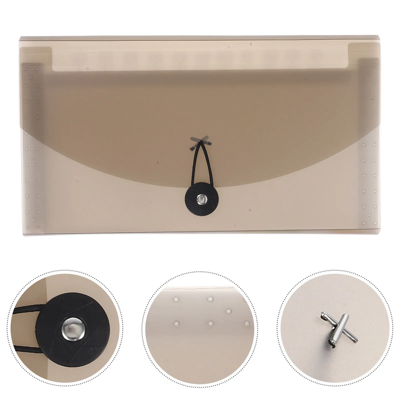 

A6 Hang Ring Accordion File Organizer Portable Expanding Document Storage Bag For Receipts Bills Business Cards Paper File