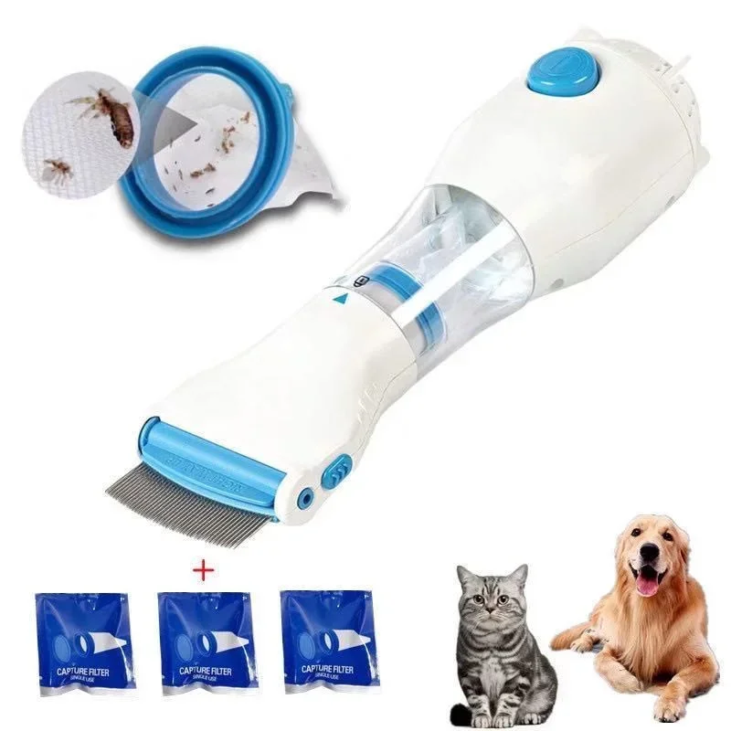 3 in 1 Multifunctional Pet  Brush Electric Anti Lice Comb Cat Dog Flea Removal Killer for Cat Comb Hair Cleaner Puppy Accessorie