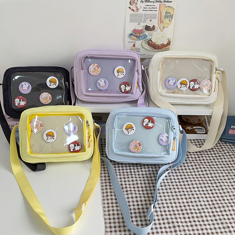 Fashion Japanese Anime Aesthetic Ita Bag Casual Small Messenger Bag for Students Versatile Crossbody Itabag Pin Display Purse