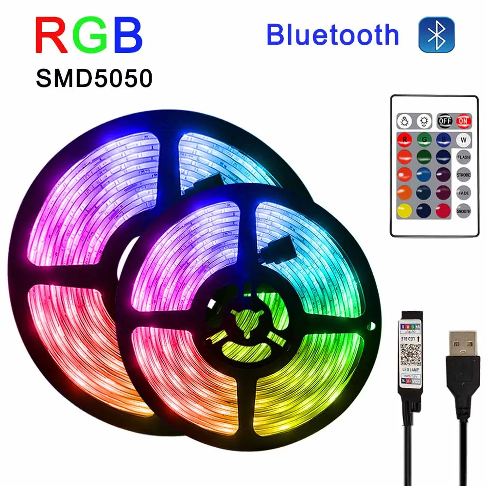 SMD5050 LED Ice Lights TV Desktop Screen Backlight USB LED Strip Light Color Change Decoration DC5V 1m 2m 3m 4m 5m 10m Luces LED