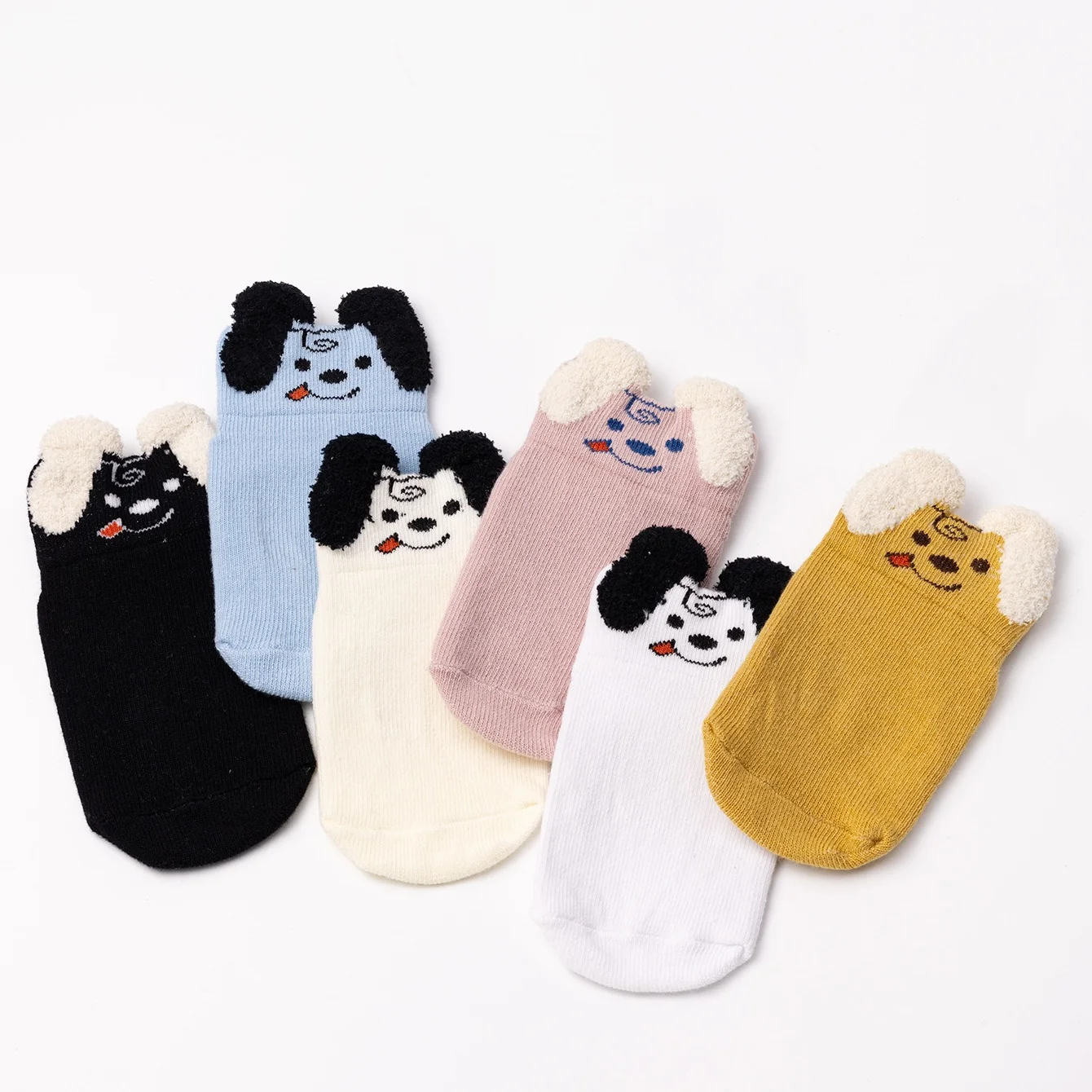 

3 пары/лот детские носки для девочек и мальчиков, четырехсезонные нескользящие носки с плюшевыми ушками для малышей, домашние хлопковые детские носки