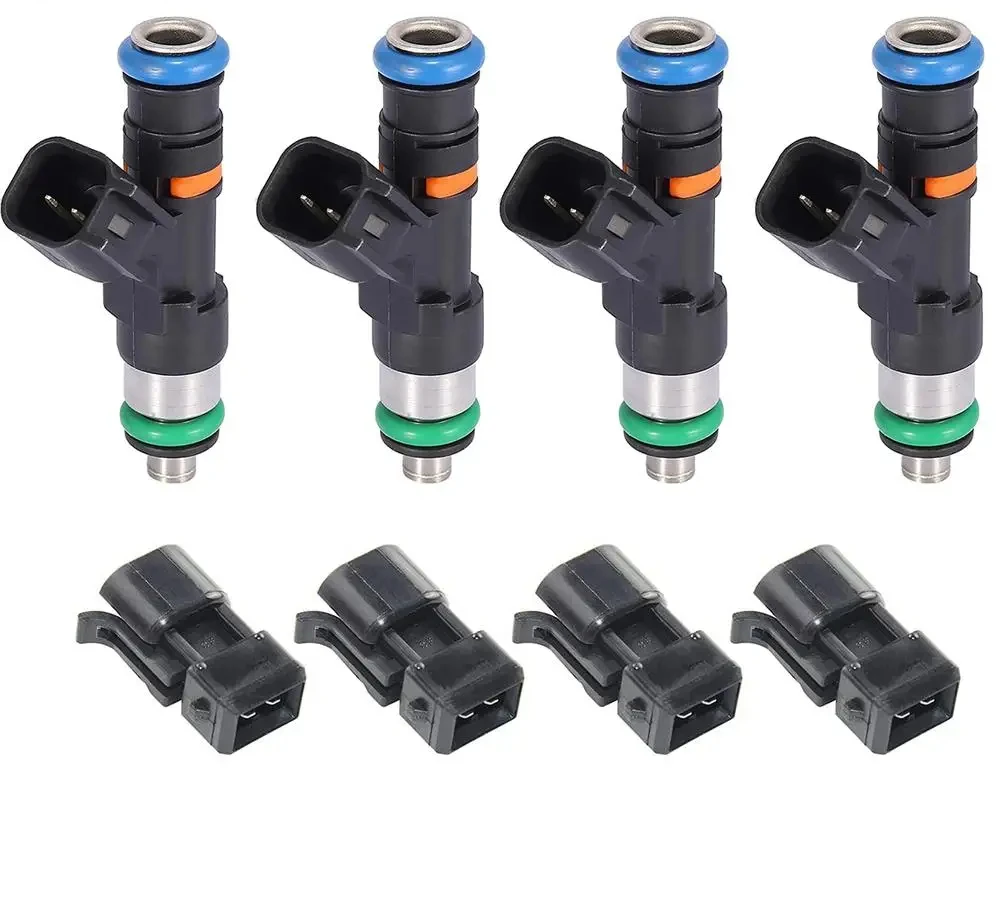 

Original 4pcs Car Fuel Injectors Fit For 1999-2005 A4 Quattro 1.8t 20v 0280158117 550cc 0280158298 52lb Parts Auto Adapters