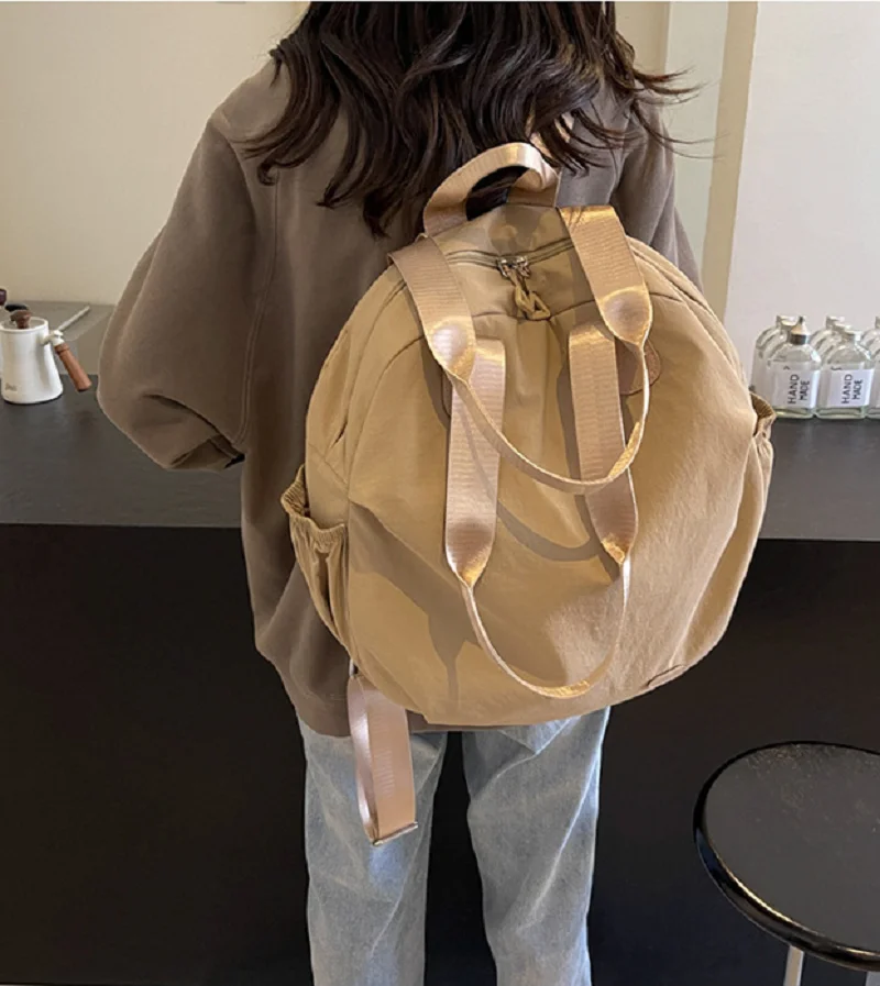 

New Korean Fashion Trend Canvas Travel Backpacks Women's Large Capacity Casual Shoulder Bags Crossbody Bag Totes School Bagpack