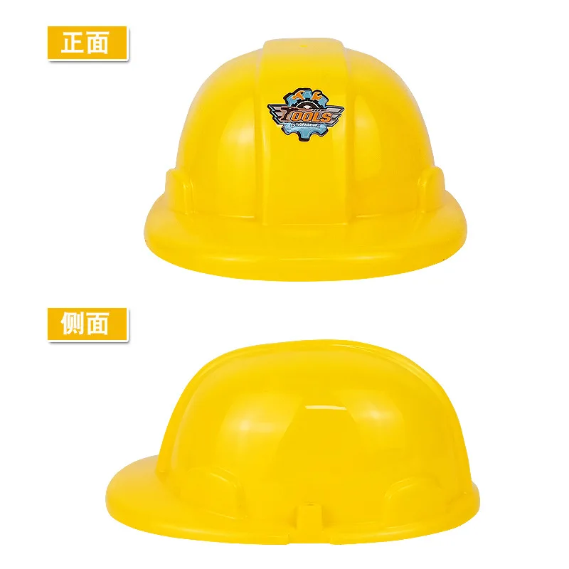 Casco de plástico realista para niños, juguete de simulación, casco de seguridad, construcción, sombrero duro, juguete educativo para juego de simulación