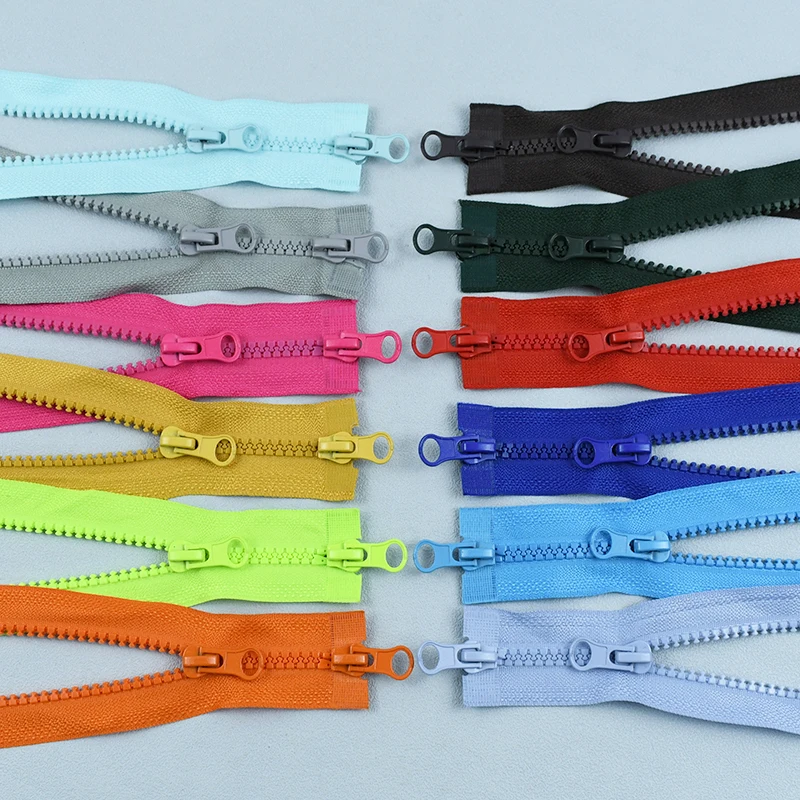 

2/5Pcs 80-150cm Sewing Zippers for Clothes Separating Zipper 5# Open-End Double Sliders Zips Bags Decorative Zip Repair Kits