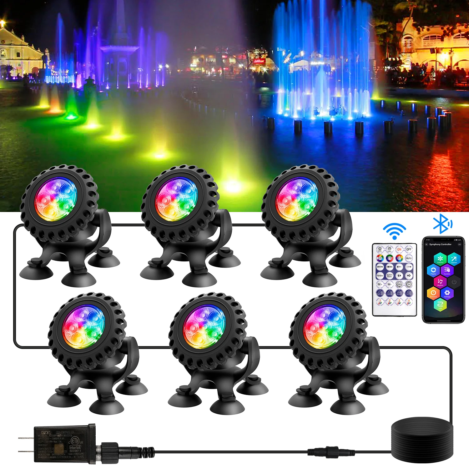1/3/4/5/6 LED RGB Light IP68 Waterproof Swimming Pool Light Underwater Lamp Landscape Spotlight For Garden Decoration
