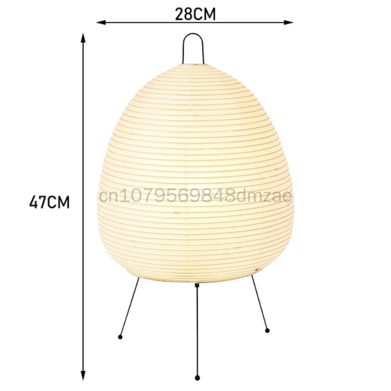 Japanese minimalist rice paper lamp LED advanced vertical floor lamp room decoration art creation tripod lamp gift