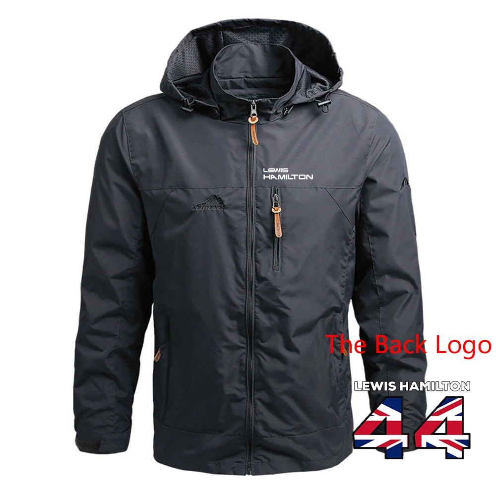 

2025 Spring And Autumn Man's Fashion Brend New Type Hoodies Jacket Lewis Hamilton 44 Logo Print Four-Color Windbreaker Coat