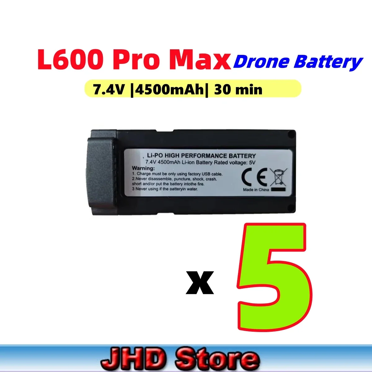 JHD L600 Max Battery Properller 7.4V 4500mAh 30min Battery Life For Original LYZRC L600 Pro Max Drone Battery /Blade Wholesale