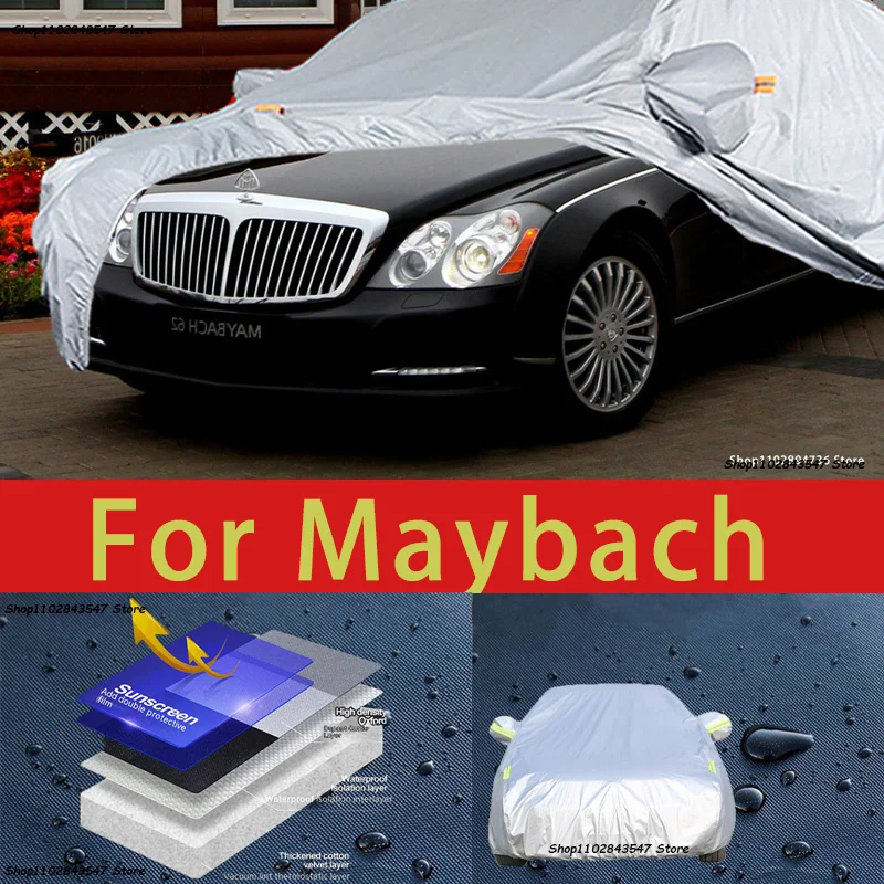 

Наружная защита для Maybach, полные автомобильные Чехлы, снежный чехол, Солнцезащитный водонепроницаемый пыленепроницаемый внешний автомобильный аксессуар