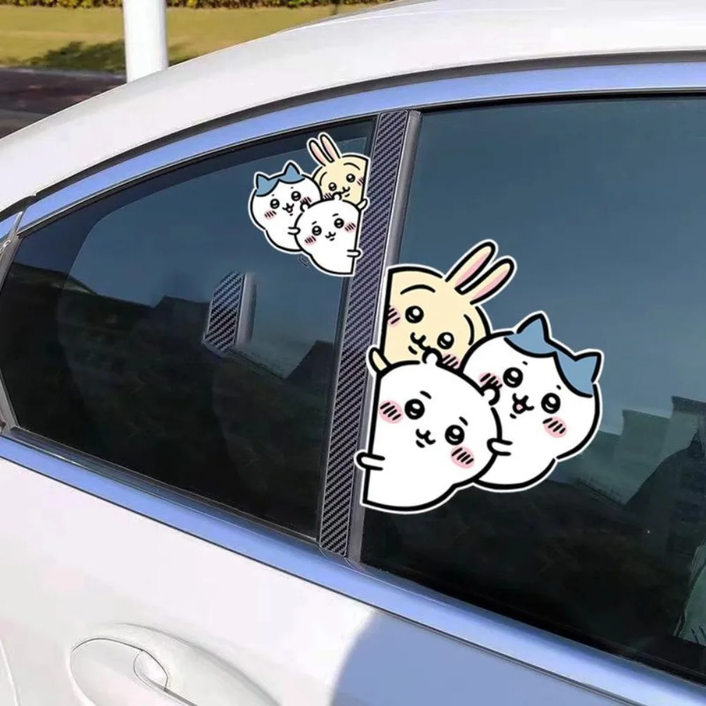 Cartoon Anime Chiikawas Hachiware Usagi Car Stickers Car Scratch Cover Sticker Kawaii Cute Anti Exterior Decoration Accessories