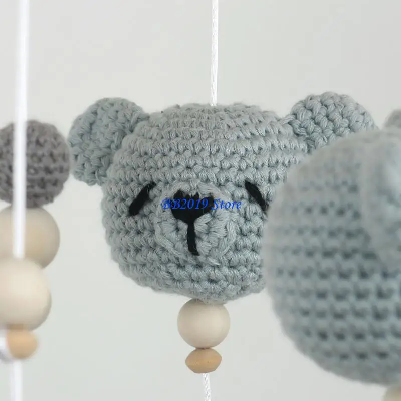 Q0KB Rotate Rattle Toy Crib Mobile Toy Cartoon Pendant Baby Crib Music Toy Pushchair Mobile Teether Toy Nursery Room Supply
