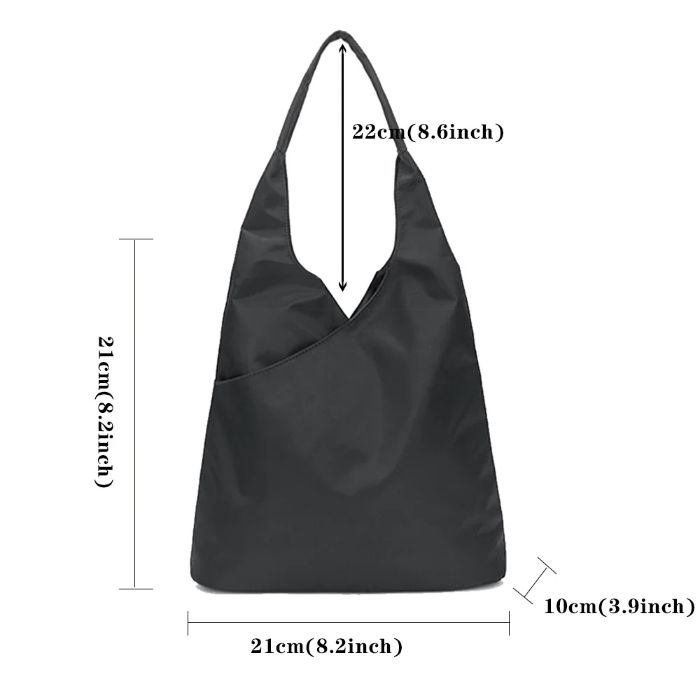 New Nylon Ladies Shopping Bag Waterproof Tote Storage Handbag Casual Large Capacity Travel Shoulder Bags Small Sundries Packs