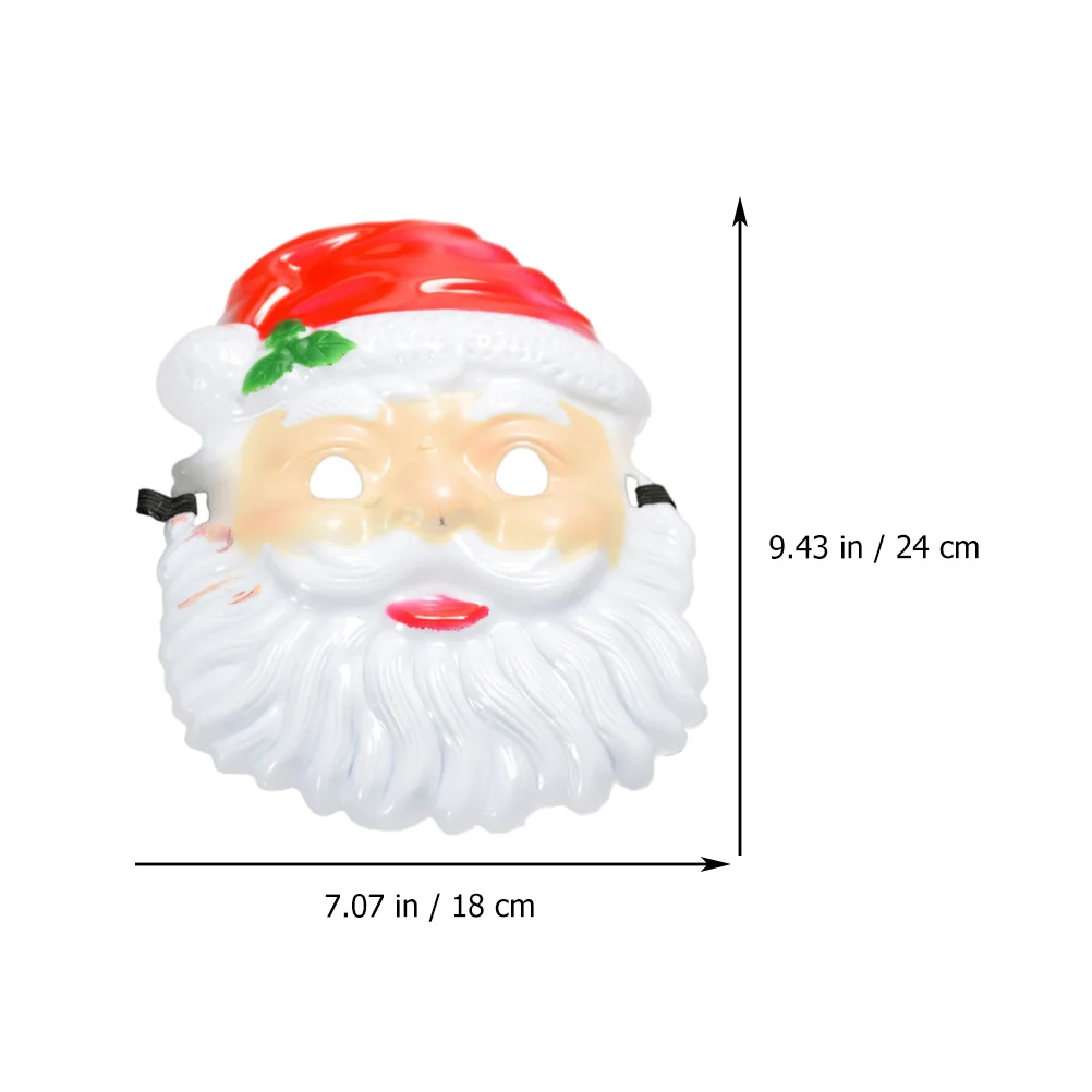 

3 Pcs Santa Mask Costume Masquerade Festival Creative Cosplay Face Christmas Decoration