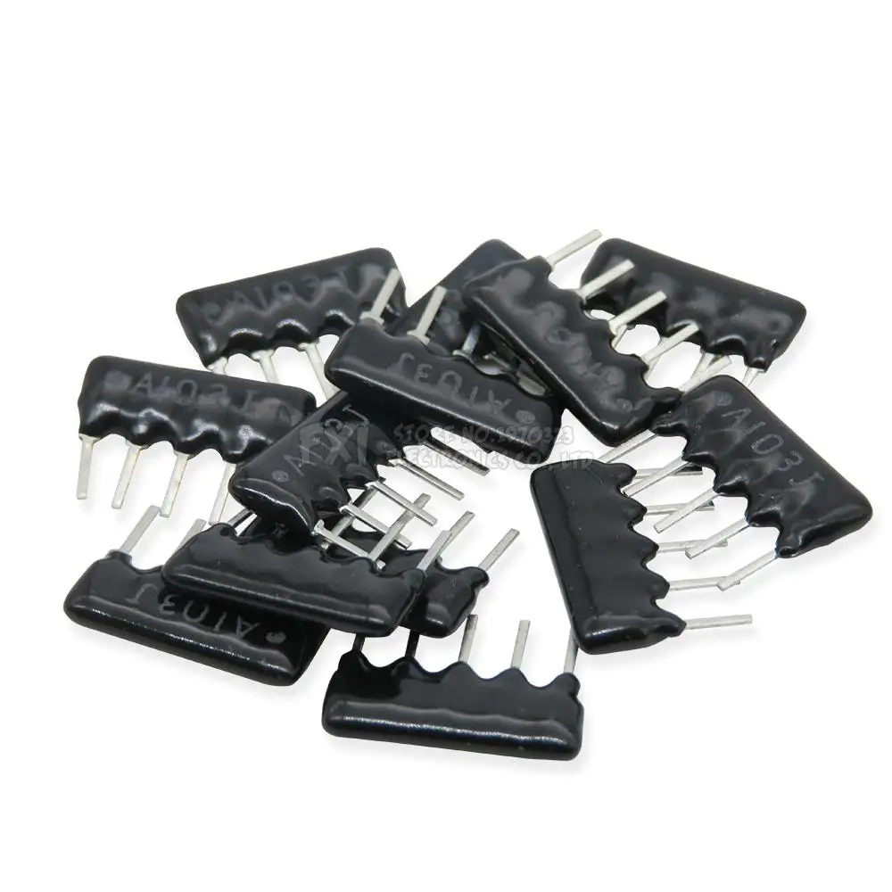 10 PZ 5PIN 6PIN 9PIN esclusione Rete Resistore array DIP 100 220 330 470 680 1K 1.2K 1.5K 2K 2.2K 3.3K 4.7K 10K 100K ohm 100R
