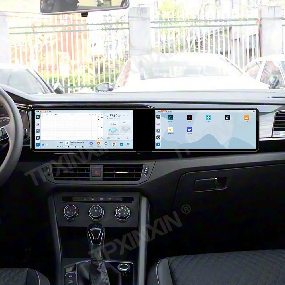 

24.6" Android Car Radio Auto Dual Screen For Volkswagen Tayron 2019-2022 Carplay GPS Navigation Passenger Head Unit Dual Screen