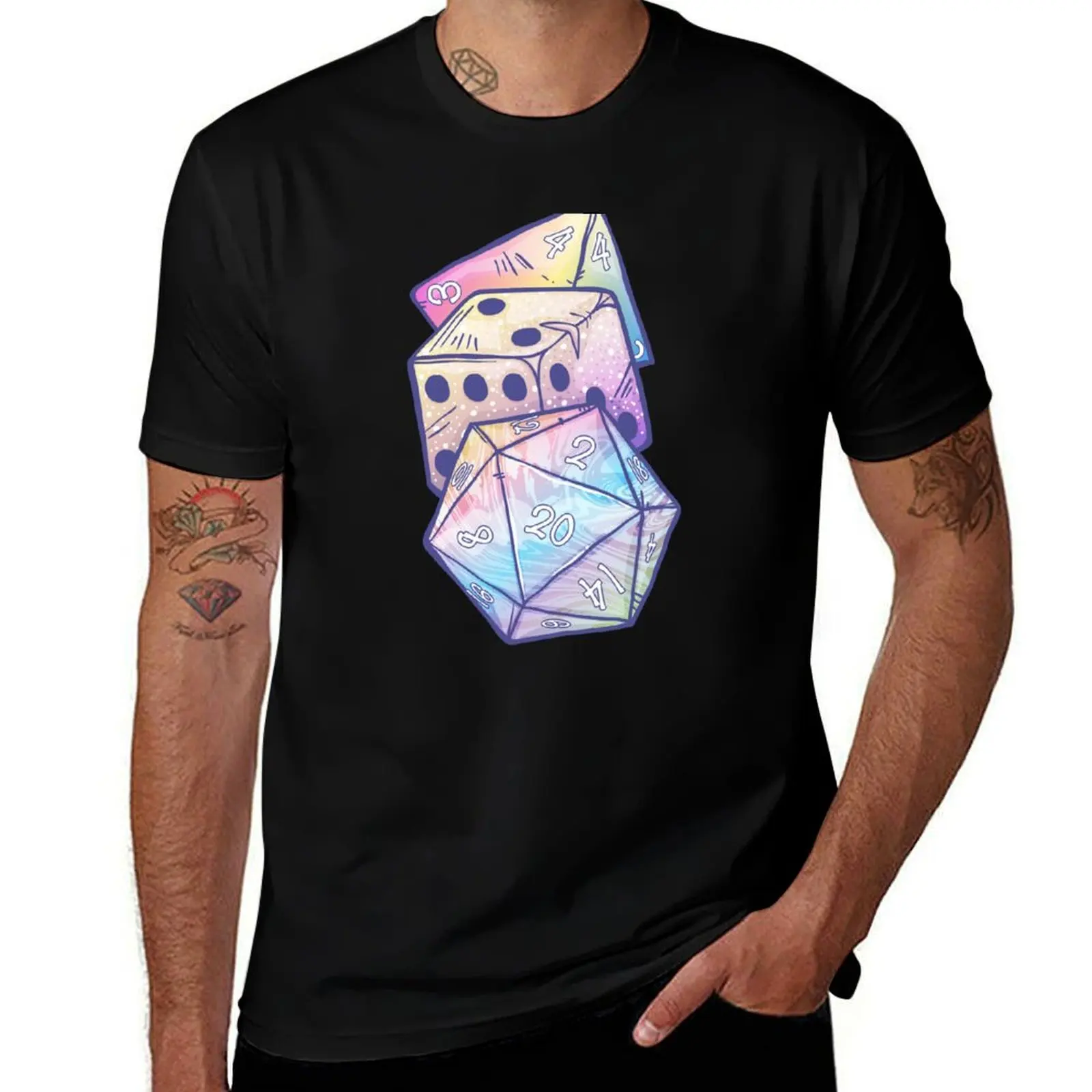 Roll the dice – Pastel T-Shirt anime t shirts new edition vintage mens designer t shirt