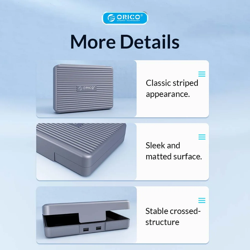 ORICO 3.5 Inch Hard Disk Protection Box External Hard Disk Storage Box Built-in EVA Shockproof Anti-fall  ORICO Official Store