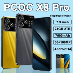 Teléfono Inteligente X8 Pro Original, versión Global, 7,3 pulgadas, 16 GB + 1TB, Snapdragon 8, gen3, Android 14, 50 + 108MP, 4G/5G, NFC